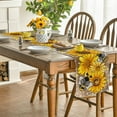 thumbnail image 4 of Dalrosia Sunflower Bee Flower Polka Dot Summer Table Runner, Seasonal Kitchen Dining Table Decoration for Indoor Party Home 12x72 Inch, 4 of 5