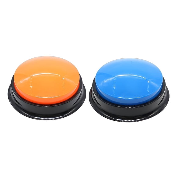 BESTSKY 2026 New 2Pcs Dog Toys,Pet Voice Recording Sturdy Dog Toys,Creating Interactive Play Moments Dog Buttons,For Play,Training,Fetch,Orange&Blue