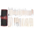 thumbnail image 1 of Juego de Herramientas de arcilla de 42 Uds., Kit de pluma punteadora para esculpir tallado y recorte de cuchillo, 1 of 5