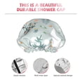 thumbnail image 5 of Balery Goose And Doodle Flowers Shower Caps, Double Layer Waterproof Shower Cap, Double Layers Reusable Shower Cap With Soft Comfortable For Long Thick Hair Soft Bath Shower Hair Caps, 5 of 9