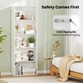 thumbnail image 4 of Gymax 2 PCS 5-Tier Bookshelf Open Bookcase Freestanding Display Shelf Storage Organizer, 4 of 10
