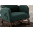 thumbnail image 3 of Rocking Chair Indoor Lounge Chair Comfortable Accent Chair,Nursery Glider Recliner Modern Rocker Glider Chair with Tufted High Back Cushion and Side Pockets for Living Room Bedroom Office,Emerald, 3 of 7