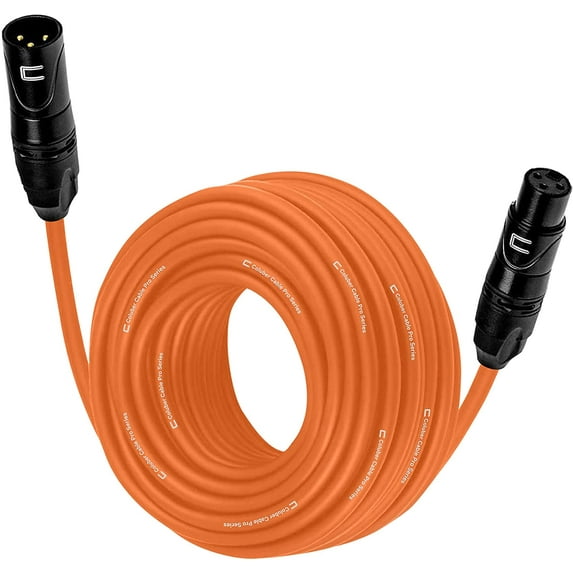 Coluber Cable 3-Pin Male to Female Balanced XLR Cable Audio Interface 50ft