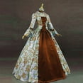 thumbnail image 2 of LMKIHUSA Women's Renaissance Dresses,Gothic Victorian Dress for Women 1800s Bowkont Court Medieval Renaissance Dress Corset Flare Sleeve Vintage Cocktail Party Ball Gown,Coffee,M, 2 of 3
