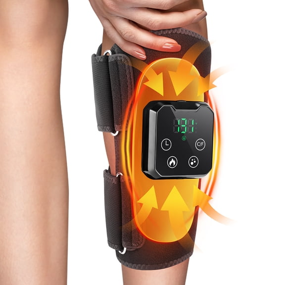 Cordless Heated Leg Massager, Leg Massager for Circulation, Air Compression Calf Massager with 3 Modes 4 Intensities,  Helpful for Rls Edema and Muscles Relaxation Gifts