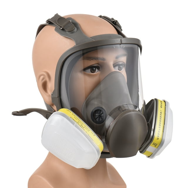 Masque Respiratoire Réutilisable pour le Visage, Pièce Intégrale 6800, Masque à Gaz, Protection Respiratoire, Couverture Intégrale du Visage, Grand Champ de Vision pour Peinture, Soudage Organique, Polissage, Menuiserie et Autres
