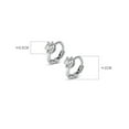 thumbnail image 2 of K-KED 925 Sterling Solid Silver 10mm Hoop Sleeper Earrings Hoops 5mm Color Crystal-Silver-RED, 2 of 9