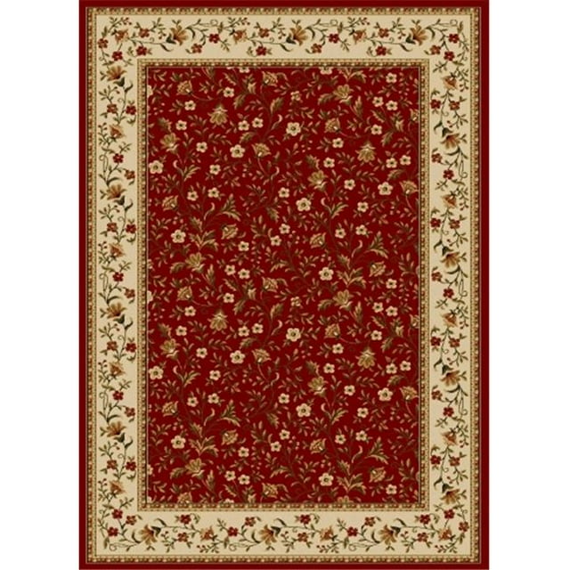 Radici 1593-1132-RED Como Rectangular Red Traditional Italy Area Rug, 7 ft. 9 in. W x 11 ft. H