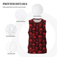 thumbnail image 3 of Rocae Red Skulls for Men's Basketball Jersey Lightweight and Breathable Athletic Tank Top,Quick-Drying Sports Jersey 3X-Large, 3 of 9