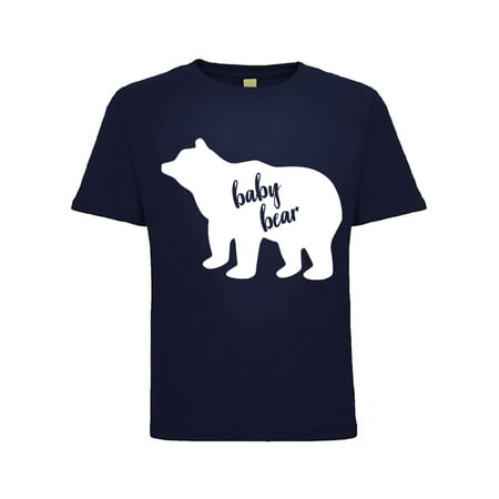 

Wild Bobby Baby Bear Toddler Crew Graphic Tee Navy 2T