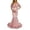Pink, variant on Gyujnb Off Shoulder Ruffle Flutter Sleeve Lace Maternity Gown Thin Spaghetti Strap Liner Fitted Long Train Formal Dress Elegant Outfit for Maternity Photoshoot Postpartum Party Wear,XL
