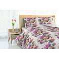 thumbnail image 3 of Ambesonne Vintage Floral Down Alternative Quilt Comforter, Aquarelle Boho Bloom, Twin XL, Pale Fuchsia Dark Peach, 3 of 5