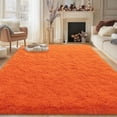 thumbnail image 6 of Orange Soft Shaggy Area Rug, 6 of 10