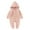 Pink, variant on Generic Knitted Sweater for Toddler Baby Girls Boys Cotton Knitted Hooded Sweater Romper Jumpsuit Outfits Toddler Knitted Romper Cotton Long Sleeve One-Piece Coveralls Hooded Jumpsuit