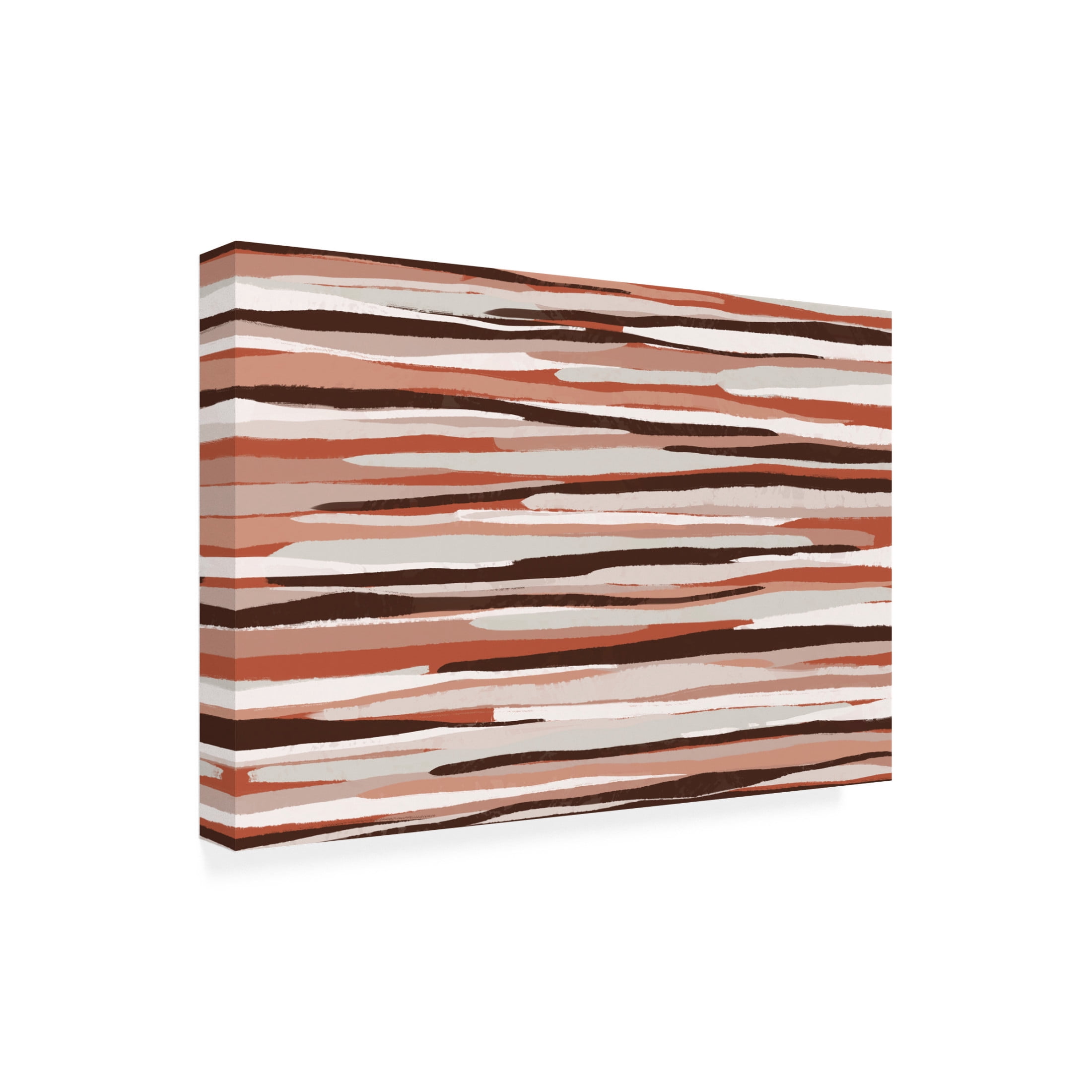 Canvas Wall Art - Treechild 'Pastel Thin Stipes Pattern' Wall Art for Living Room, Bedroom, or Office D?cor by Trademark Fine Art - 47 x 30 Inches