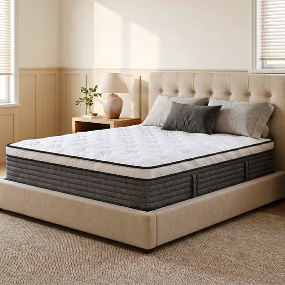 Smiaoer Queen Size Hybrid Mattress, 12 inch Cooling Gel Memory Foam Mattress for Pressure Relief