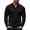 Black tops for men #9, variant on SeCaotees Men Long Sleeve Henley Polo Shirts Button Placket Striped Cuff Detail Muscle Fit Soft Knit For Leisure And Weekend Outing Tops Army Green,L