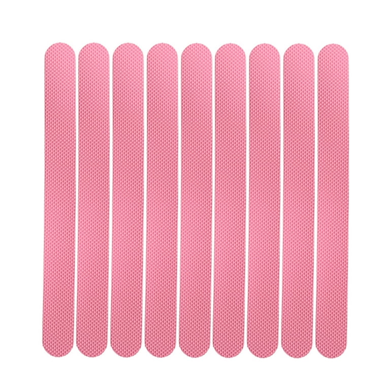 24 PCS Anti Slip Shower Stickers – Pink S-Shape, PEVA Material, Self-Adhesive, For Tub/Stairs/Floor (20x2cm)
