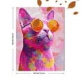 thumbnail image 3 of Qisvanset Colorful Cat With Sunglasses Canvas Print 15.75x11.81 Inches, 3 of 8