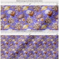 thumbnail image 2 of Soimoi Purple Cotton Cambric Fabric Crab,Shell & Coral Ocean Fabric Prints By Yard 56 Inch Wide, 2 of 7