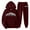 Wine, variant on Jogging Suits for Men 2 Piece Set Casual Running Hoodie Sweatshirt and Joggers Sweatpants Sets Letter Graphic Pullover Suits Clothes Outfits Black L