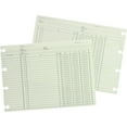thumbnail image 2 of Wilson Jones Balance Ledger Paper 24 lb - Double Sided Sheet - Ledger - 11 7/8" x 9 1/4" Sheet Size - 4 x Holes - Green Sheet(s) - Brown, Green Print Color - Paper - 100 / Pack, 2 of 2
