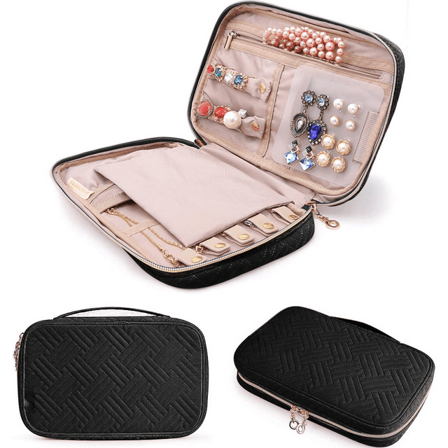 Organizador de joyas de viaje Organizador de joyas portátil para collares, pendientes, anillos y pulseras Levamdar 2035294-1
