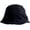 Black, variant on CoCopeaunts Bucket Hat for Women Summer Thin Section Solid Color Flat Top Bucket Cap Simple Pleated Outdoor Casual Basin Hat