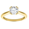 thumbnail image 5 of AoneJewelry 10K White Rose & Yellow Gold 0.50 Carat Solitaire Round Diamond Ring For Womens, 5 of 6