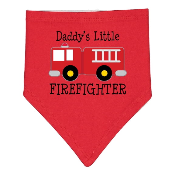 Inktastic Daddy's Little Firefighter Baby Bandana Bib