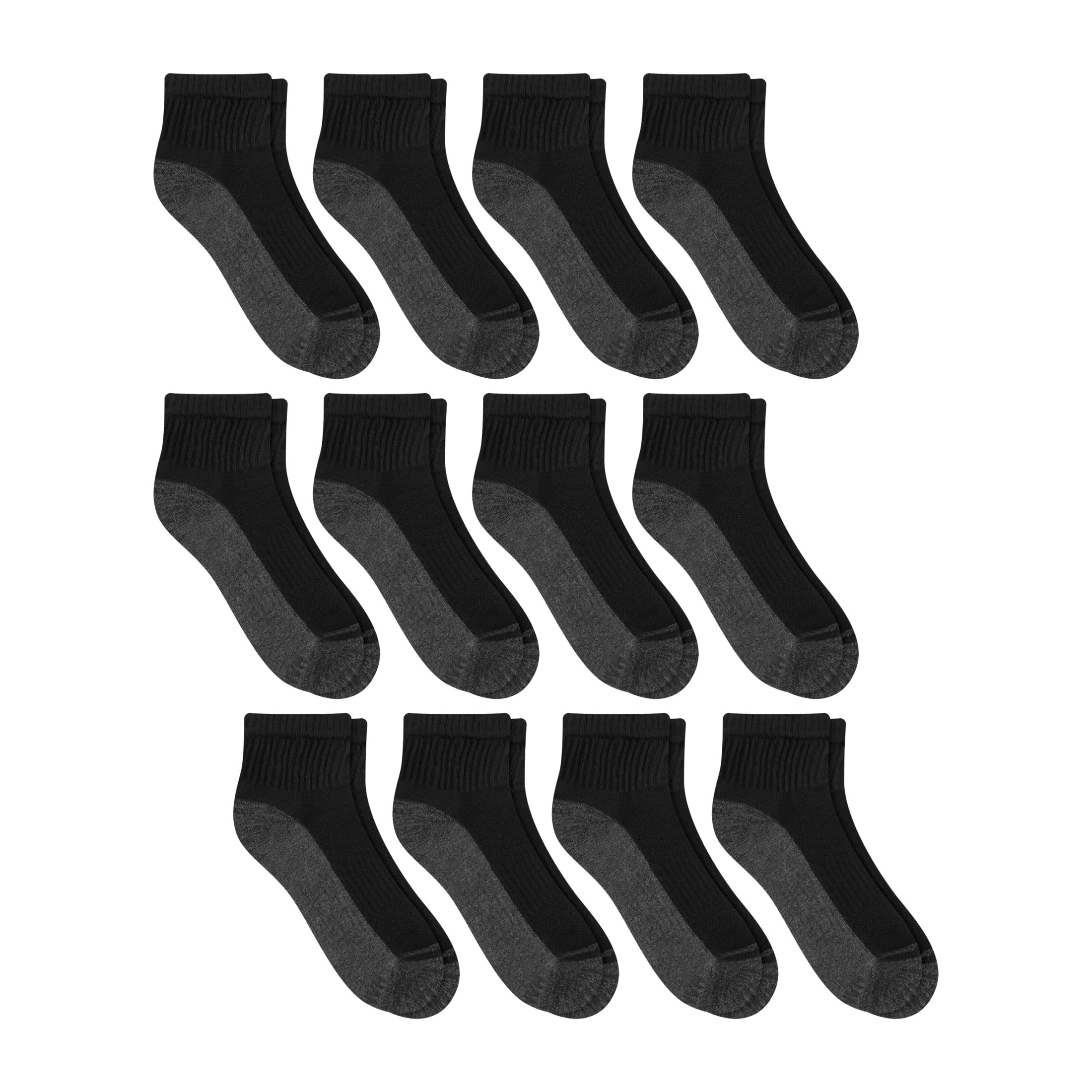 Hanes Mens Crew Socks Pack, 12-Pack, X-Temp Cushioned Socks for Men, Moisture-Wicking for big & tall men