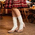 thumbnail image 2 of Yuanlong Womens Mid-Calf Socks Elegant Knit Hosiery Everyday Comfort Soft Daily Wear Breathable Hosiery, 2 of 4