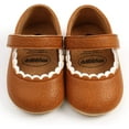 thumbnail image 4 of Baby Girl Shoes Non Slip Soft Sole PU Leather Infant Toddler Mary Jane Flats First Walker Crib Dress Oxford Shoes 3-18 Months, 4 of 6