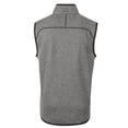thumbnail image 3 of Men's Cutter & Buck Heather Gray SMU Mustangs Big & Tall Mainsail Sweater-Knit Full-Zip Vest, 3 of 3
