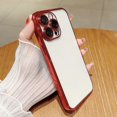thumbnail image 1 of Housse de Protection de Luxe pour iPhone 11 12 13 14 15 Pro Max XS XR Max 7 8 Plus Mini SE2020 Soft Transparent Cover, 1 of 6