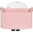 thumbnail image 1 of Cesta Grande para Mantas de Algodón Goodpick 55x38x30 cm Rosa, 1 of 7