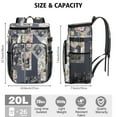 thumbnail image 3 of Travel Cooler Bag - Pioneer Flower Floral Print Pattern Camping Beer Cooler Backpack with Bottle Opener- Waterproof Insulated Picnic Backpacks - Cooler Bag for Beach, 3 of 6