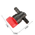 thumbnail image 3 of IMENGL Clearance! Delayuji Seals 1/4Inch Straight Fuel Cut Off Shut Off for & Stratton One Size Black, 3 of 3