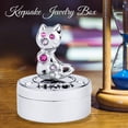 thumbnail image 2 of Matashi Chrome Plated Mini Silver Kitty Cat Keepsake Box by, 2 of 5
