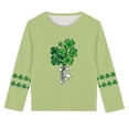 thumbnail image 5 of Blusas y camisas de manga larga con cuello redondo, moda del Día de San Patricio, blusa informal con estampado bonito de manga larga para niños y niñas., 5 of 5