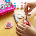 thumbnail image 6 of Melissa & Doug Created by Me! Wooden Heart Magnets Craft Kit (4 Designs, 4 Paints, Stickers, Glitter Glue), 6 of 10