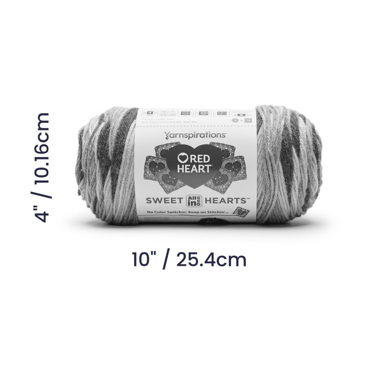 Red Heart® AIO Sweet Hearts™ #4 Worsted (Medium) Acrylic Yarn