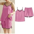 thumbnail image 4 of Posijego Womens 2 Piece Outfit Pajamas Set Summer Camisole Tops Sleep Shorts Pjs Set for Women, 4 of 5