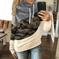 thumbnail image 3 of Vedolay Women's Fashion Hoodies Womens Oversized Half Zip Pullover Long Sleeve Sweatshirt Quarter Zip Hoodie Sweater,Camouflage 4XL, 3 of 4