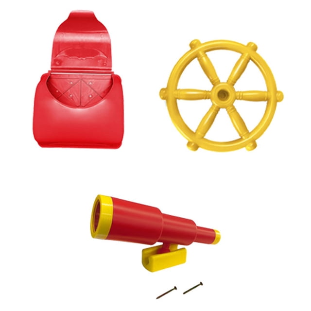 Accesorios para casas en los árboles al aire libre, buzón y columpio telescópico, accesorios para exteriores, equipo para niños a partir de 3 años Rojo