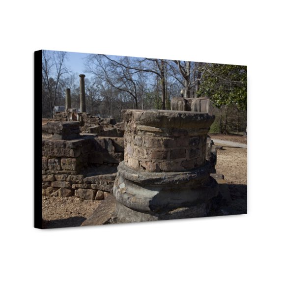 Canvas Print: Capitol Park Showing Reconstructed Architectural Features Of The