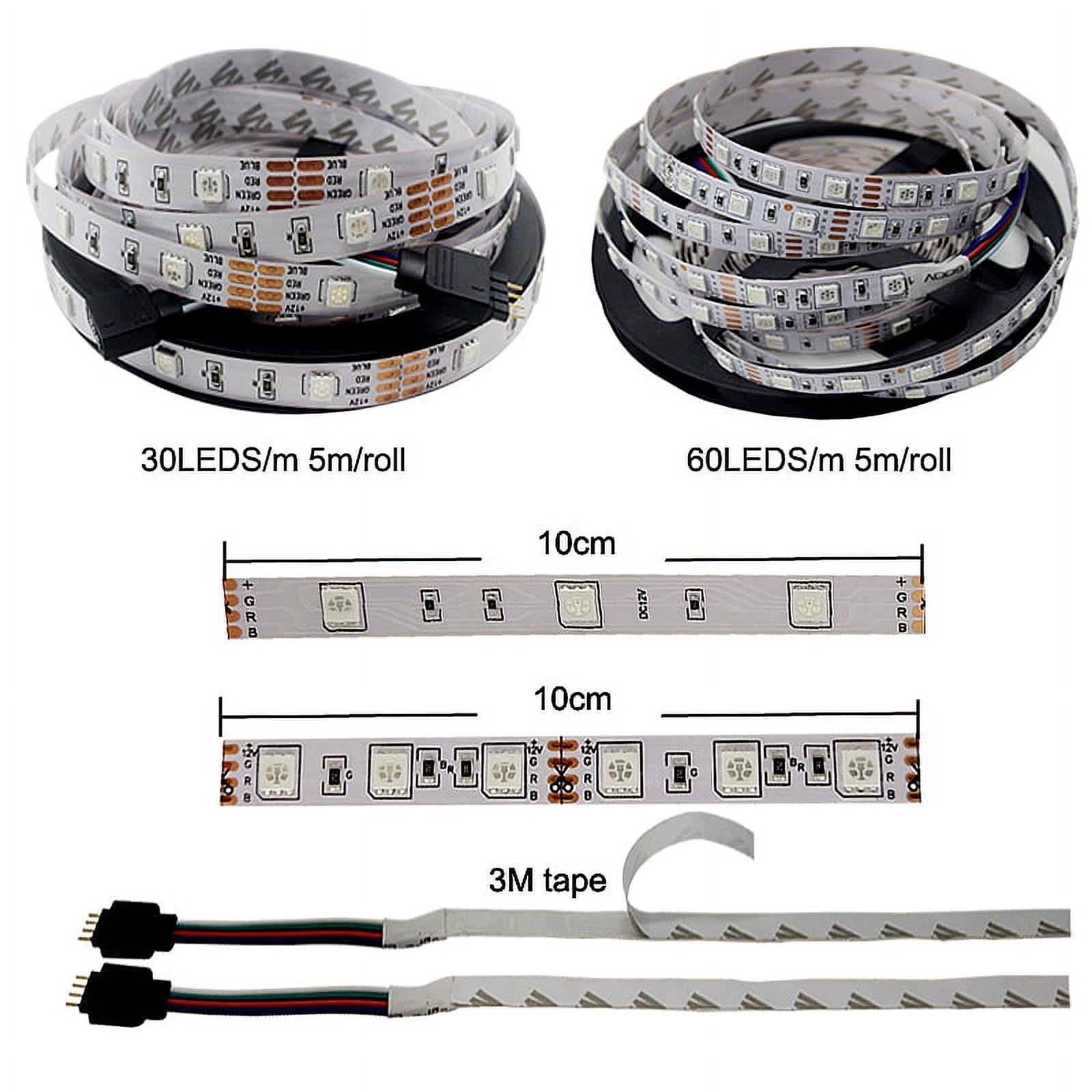 POINTERTECK Waterproof 15M 900 LED RGB 2835 SMD Strip Light Flexible 12V Remote Power