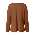 thumbnail image 4 of Zanarzt Maternity Work Clothes Womens Maternity Sweater Tops Casual Knit Crewneck Long Sleeve Fall Pullover Pregnancy Clothes Brown,S, 4 of 7