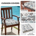 thumbnail image 3 of Outdoor Patio Cushion Covers 4 Pack Retro Moroccan Design Patio Chair Cushion Covers with Ties and Zipper Geometric Pattern Waterproof Outdoor Seat Cushion Covers for Patio Furniture 24"x24", 3 of 9