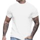 thumbnail image 1 of Camisetas Elvqul de Hombre Blanco Economicas Manga Corta sin Estampado Cuello Redondo, 1 of 8